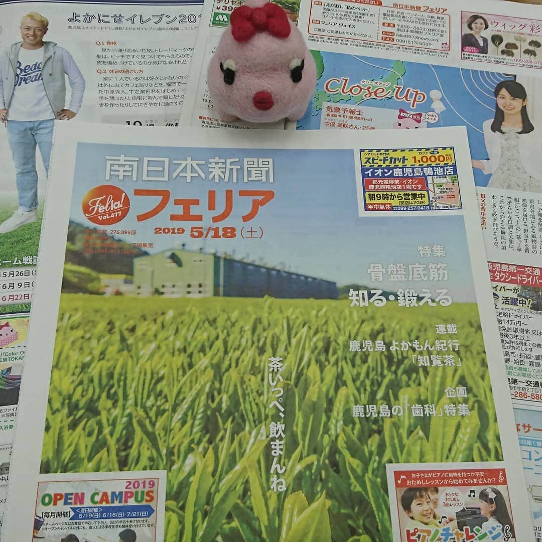南日本新聞フェリアさんのインスタグラム写真 - (南日本新聞フェリアInstagram)「#フェリア 最新号の特集は「骨盤底筋 知る・鍛える」♪私たちの体を支えてくれている骨盤底筋を知って、鍛える方法をご紹介しますわ✨ よかにせイレブンはDFの#堤俊輔 選手⚽ クローズアップには#KTS の#中俣美咲 気象予報士が登場☀️鹿児島よかもん紀行#知覧茶 を取材しましたわ🍵ぜひご覧になって♪  #鹿児島ユナイテッドFC #ふーちゃん #ぬい撮り #南日本新聞 #勝手に鹿児島大使 #instadaily #felia #kagoshima」5月15日 18時59分 - felia_insta
