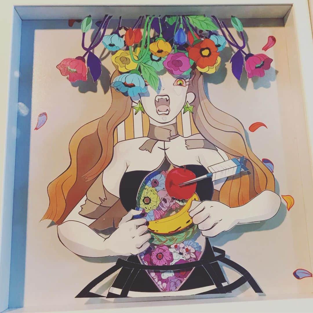 Kiyomi Aritakeのインスタグラム：「アートワーク❹ The name of the flower is ..🌸🌹 #flower」