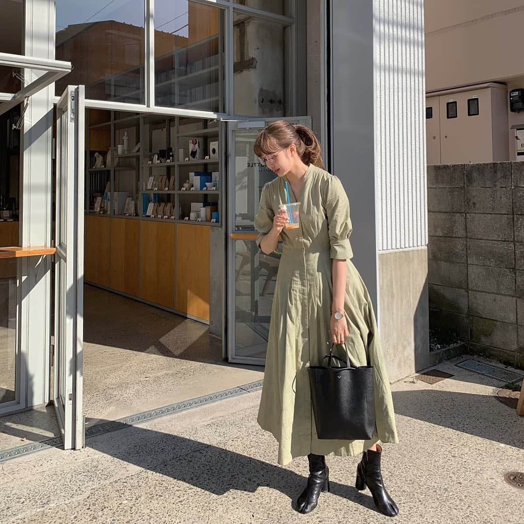 大坪はるらさんのインスタグラム写真 - (大坪はるらInstagram)「・ ・ 最近の服🌿 Aラインロングのワンピが一番好き @celford_official ・ ・ #harulaのふく#CELFORD」5月15日 22時18分 - harurappy_1211