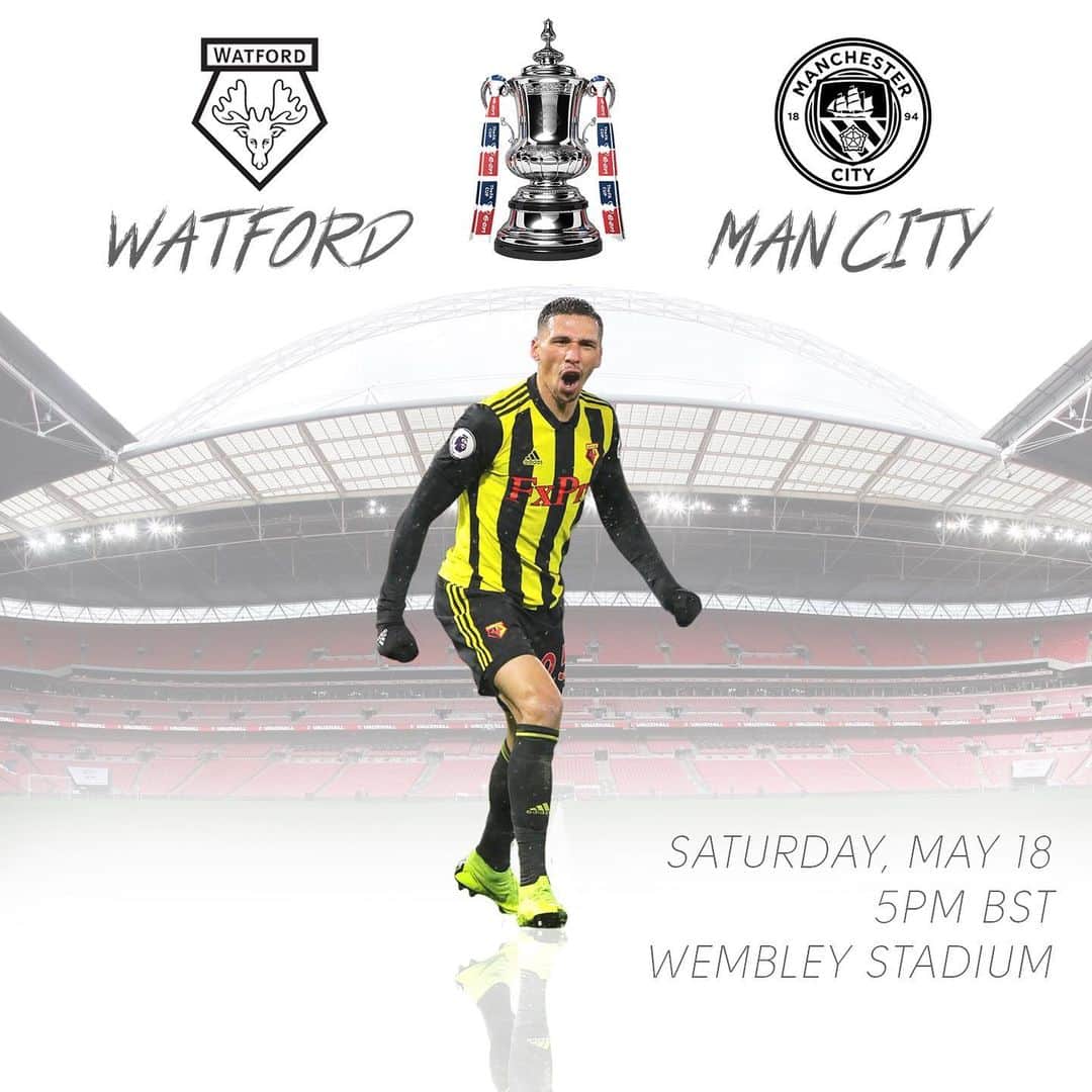ヨゼ・ホレバスのインスタグラム：「It all comes down to this. I don’t care about the odds, on the pitch it’s 11v11. Let’s leave it all out there and make history. COME ON HORNETS! @watfordfcofficial  #facup #final #watford #imagineif #makehistory #nikefootball」