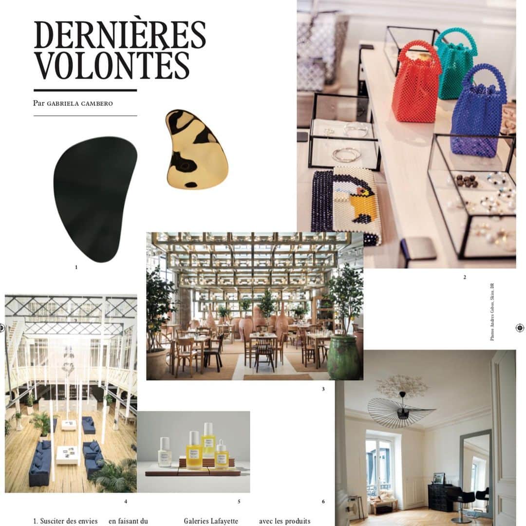 Monica Sordoのインスタグラム：「Our #NSxMS Clausina Asymmetric EarSculptures as seen in this months @lofficielparis ✨✌🏼✨ thank you @gabycambero for the beautiful feature! You can find them now at @netaporter #MonicaSordo #nausheenshah」