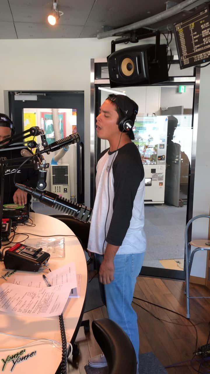 のインスタグラム：「Nick Kurosawa performing live at the Interfm89.7 studio with Ohtoro, DJ Packo and Maxmo. Unfortunately since it’s a live show you can’t hear the track but you can hear his AMAZING vocals.  He is a star.」