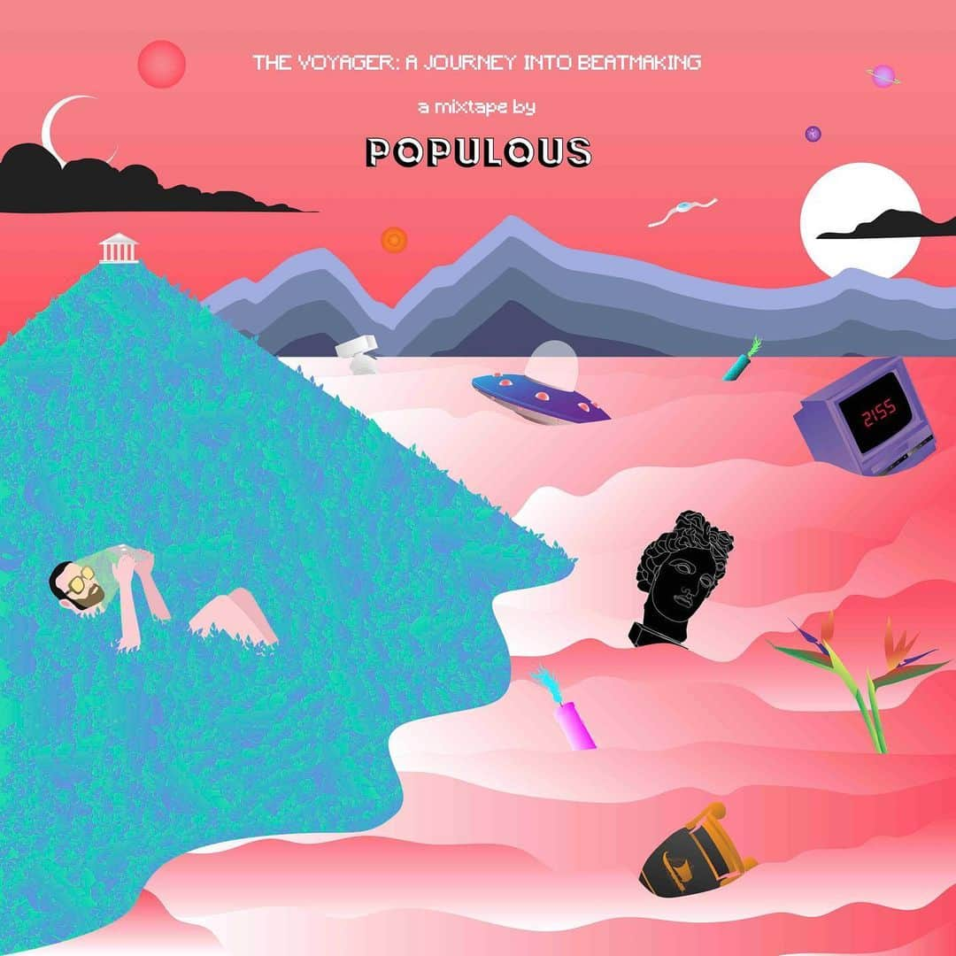 グッチさんのインスタグラム写真 - (グッチInstagram)「For Andrea Mangia @populousmusic, also known as Populous, the Italian producer and beatmaker, musical influences come from across space and time. Working with illustrator @odd_arts for #GucciGig, Populous imagines a DJ set that takes place in Ancient Greece, but it’s set in the distant future, year 2155. Gucci’s crystal-embedded, 1980s inspired glasses are worn by a marble bust. The visual aesthetic also takes equally from traditional Japanese woodblock prints, another international influence. — @kchayka  Populous has created ‘The Voyager: a journey into beat making’ a playlist on #Gucci’s new @spotify profile.  Discover #GucciEyewear through link in bio.」5月16日 0時22分 - gucci