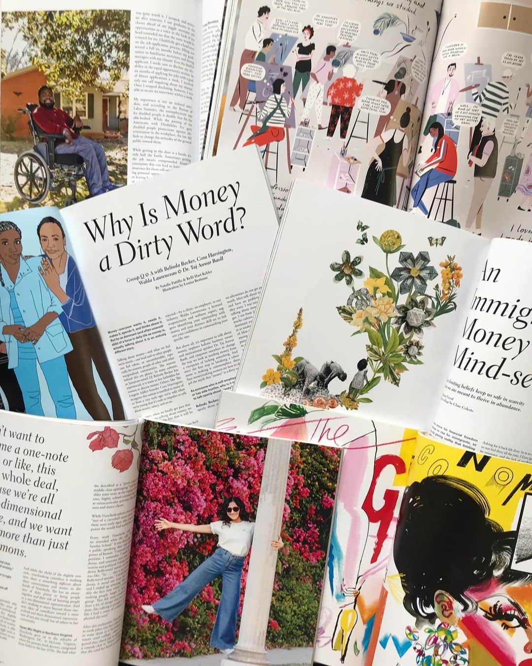 Grace Bonneyのインスタグラム：「Asking tough questions and receiving real answers. @goodcompanyzine Issue No.3 is all about ✨💸MONEY✨💸 Link in bio to find a copy! #GoodCoMoney」