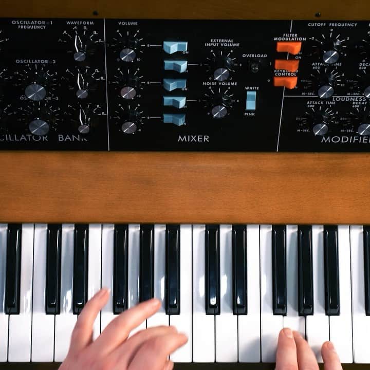 Red Bull Music Academyのインスタグラム：「Can’t beat the sound of a Minimoog. #firstpatch #minimoog」