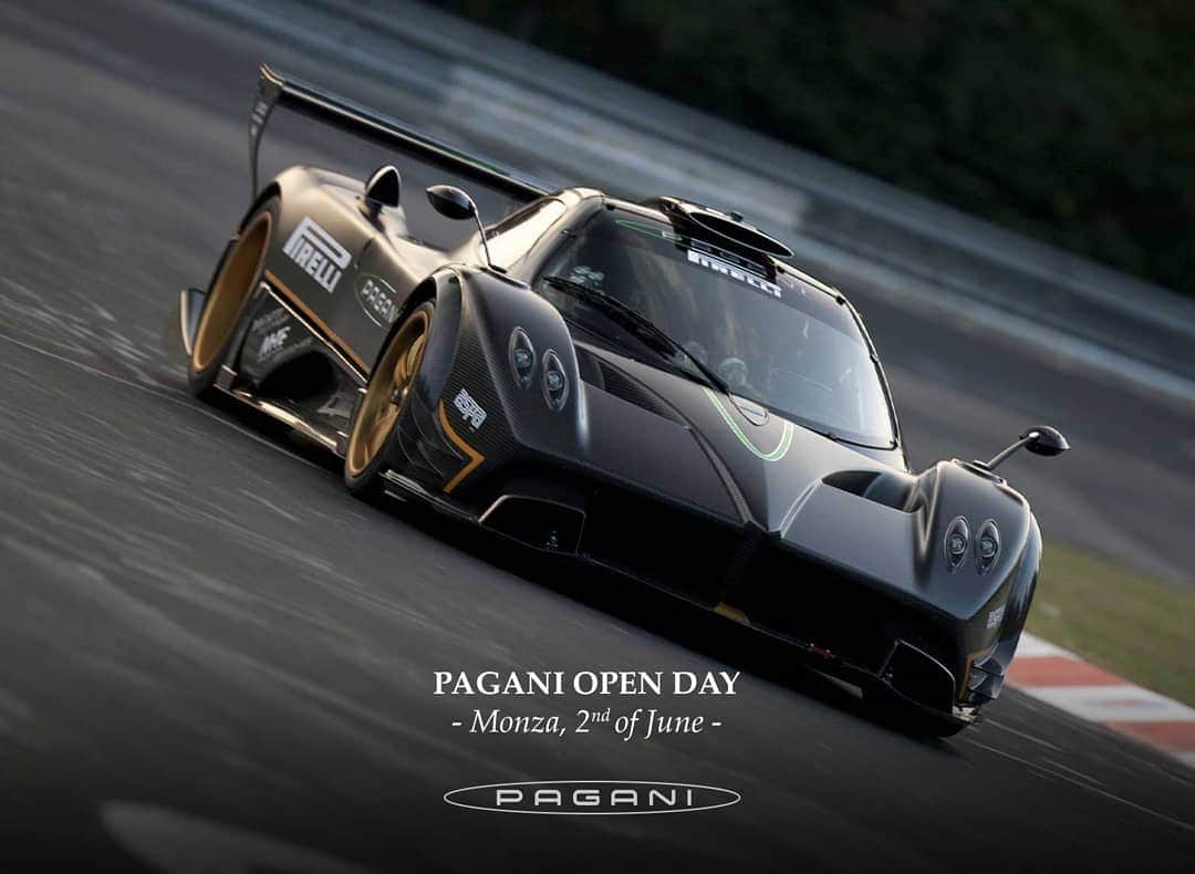 パガーニ・アウトモビリのインスタグラム：「PAGANI OPEN DAY AND CONTEST  A constant fusion of technology and taste, functionality and style in every detail. This is the timeless combination that gave birth to and continues to drive Pagani’s DNA. So, use the hashtag #PaganiOpenDay and follow our official Instagram channel @paganiautomobili to share a photo, video or artistic creation of your personal interpretation of the union of Art and Science and you could be the lucky winner of a hot lap in a Pagani hypercar at the Open Day in Monza on 2nd June. Horacio Pagani will be there to meet you in person for this unique experience! Follow the link to find out more, you’ve got until 26th May.  Free entry, check link in bio!  #pagani #zonda #huayra #zonda20 #zonda20anniversary」