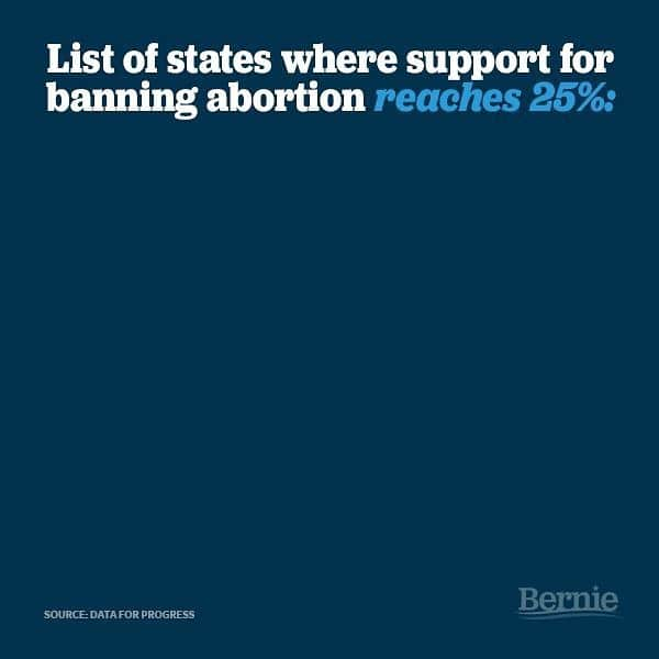 バーニー・サンダースさんのインスタグラム写真 - (バーニー・サンダースInstagram)「In no state in the country does support for a total ban on abortion—like Alabama senators just passed—reach even 25%. The extremist attacks on abortion rights must end.」5月16日 1時48分 - berniesanders