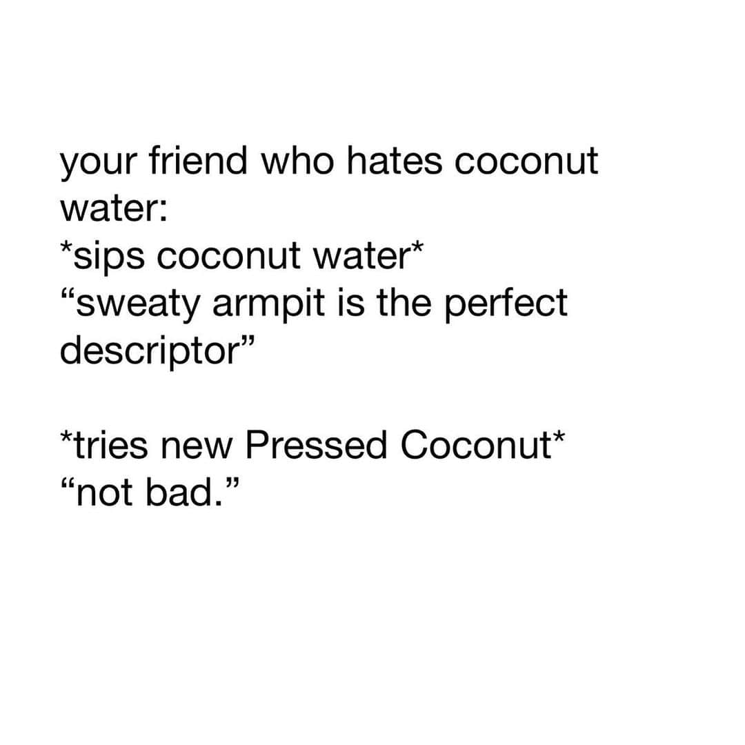 Vita Coco Coconut Waterのインスタグラム：「But how do they know what sweaty armpits taste like? #ImpossibleToHate」