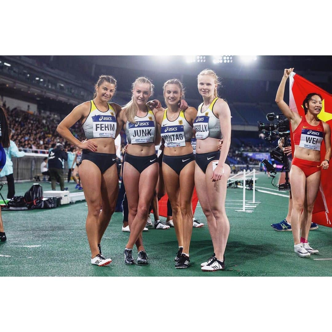 Sophia JUNKさんのインスタグラム写真 - (Sophia JUNKInstagram)「Vier Wochen Japan sind nun vorbei!  Das Trainingslager lief gut und die anschließenden World Relays endeten für uns mit einem guten fünften Platz mit der 4x200m Staffel 😊! Ich bin dankbar, diese Erfahrung gemacht zu haben. ——————— #teamgermany #worldrelays #happyme #trackgirl #trackandfield #puma #pumagirl #pumaathlete #gipfelstürmer #motivation #teamrlp」5月16日 2時22分 - soqhiia