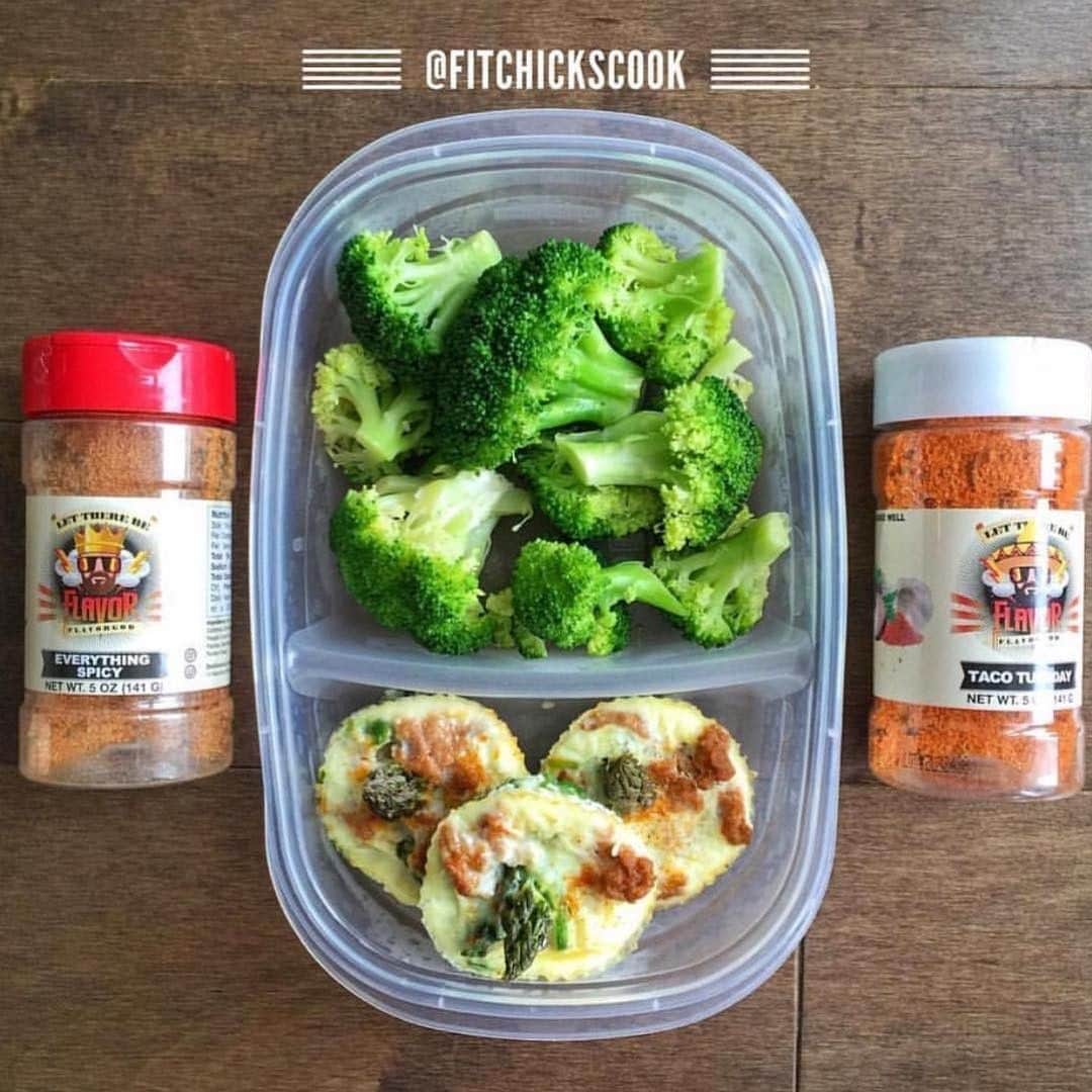 Flavorgod Seasoningsさんのインスタグラム写真 - (Flavorgod SeasoningsInstagram)「MEAL PREPPING⠀ -⠀ Build Your Own Bundle Now!!⠀ Click the link in my bio @flavorgod ✅www.flavorgod.com⠀ -⠀ I always advise my customers to try my seasonings on their breakfast dishes first. Everyone knows what their favorite breakfast tastes like. With the addition of my seasonings you can taste how much better and even more delicious your breakfast will become including other ways you can use your favorite flavors.⠀ -⠀ This meal prep includes egg whites and vegetables that tasted like Taco Tuesday and Spicy Everything seasonings 😎👍♨️🙌‼️⠀ -⠀ @fitchickscook:⠀ Chicken Egg Whites Muffins⠀ (Makes 24 muffins depending on your muffin cup size)⠀ -⠀ Ingredients:⠀ 500 ml egg whites ⠀ 500g of extra lean ground chicken⠀ 5-6 asparagus shoots, diced ⠀ 1/2 cup of frozen peas ⠀ 1 handful of spinach ⠀ 1 glove of minced garlic⠀ 1 TBSP of EVOO ⠀ @flavorgod Taco Tuesday & Spicy Everything ⠀ Direction:⠀ 1. Cook the veggies! Heat up a pan on med heat, 1/2 tbsp of EVOO, add garlic, then peas and asparagus. Stir fry until the veggies softens a bit (2-3 mins), then add in the spinach and add everything spicy @flavorgod seasoning and continue stirring until spinach is all wilted. Remove from pan, and place into a large bowl. ⠀ 2 Cook the chicken! With the same pan on med heat, add the rest of the EVOO and chicken. Use a spatula to separate the chicken in little chunks. Once it's cooked throughout, add Taco Tuesday @flavorgod seasoning to taste. I added about 1 TSBP. ⠀ 3. Putting it all together! In a muffin tray, I used silicon muffin cups, didn't coat it with anything (if you want them come off easier, you can brush a coat of EVOO first). Start by layering the veggies first, then a few pieces of the chicken, then pour in the egg whites right to the top of the cup. ⠀ 4. Bake it! Bake it for 25 minutes at 350 degrees. ⠀ 5. Let sit until cool, then remove from the cups and sprinkle some more @flavorgod Taco Tuesday on top! Enjoy!」5月16日 3時00分 - flavorgod
