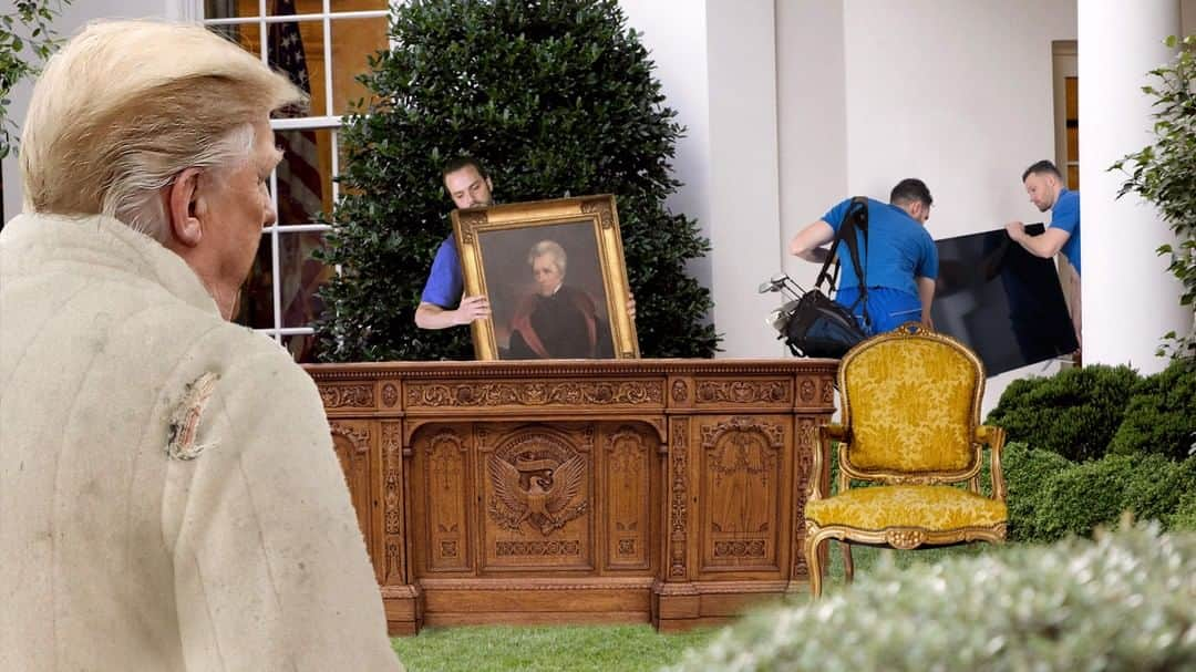 ジ・オニオンさんのインスタグラム写真 - (ジ・オニオンInstagram)「Deutsche Bank Begins Removing Possessions From White House After Trump Defaults On Loan⠀ ⠀ Visit link in bio for full story.⠀」5月16日 3時43分 - theonion