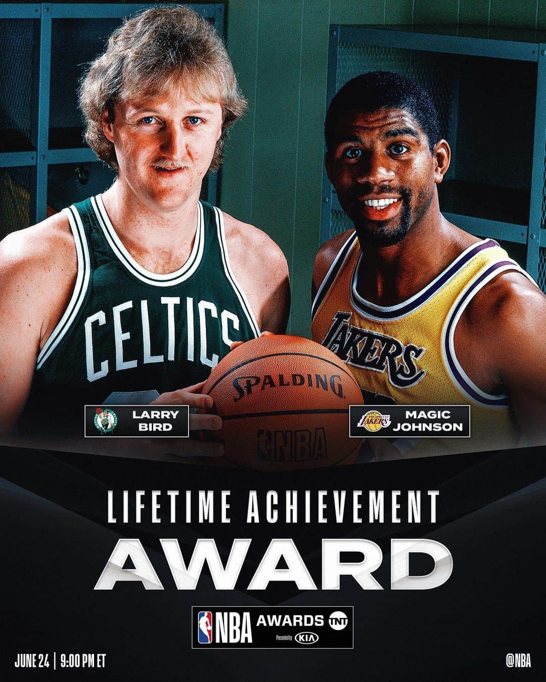 NBAさんのインスタグラム写真 - (NBAInstagram)「Larry Bird & @magicjohnson will be co-recipients of the Lifetime Achievement Award at the 2019 #NBAAwards presented by Kia (9:00pm/et June 24 @nbaontnt)!」5月16日 4時05分 - nba