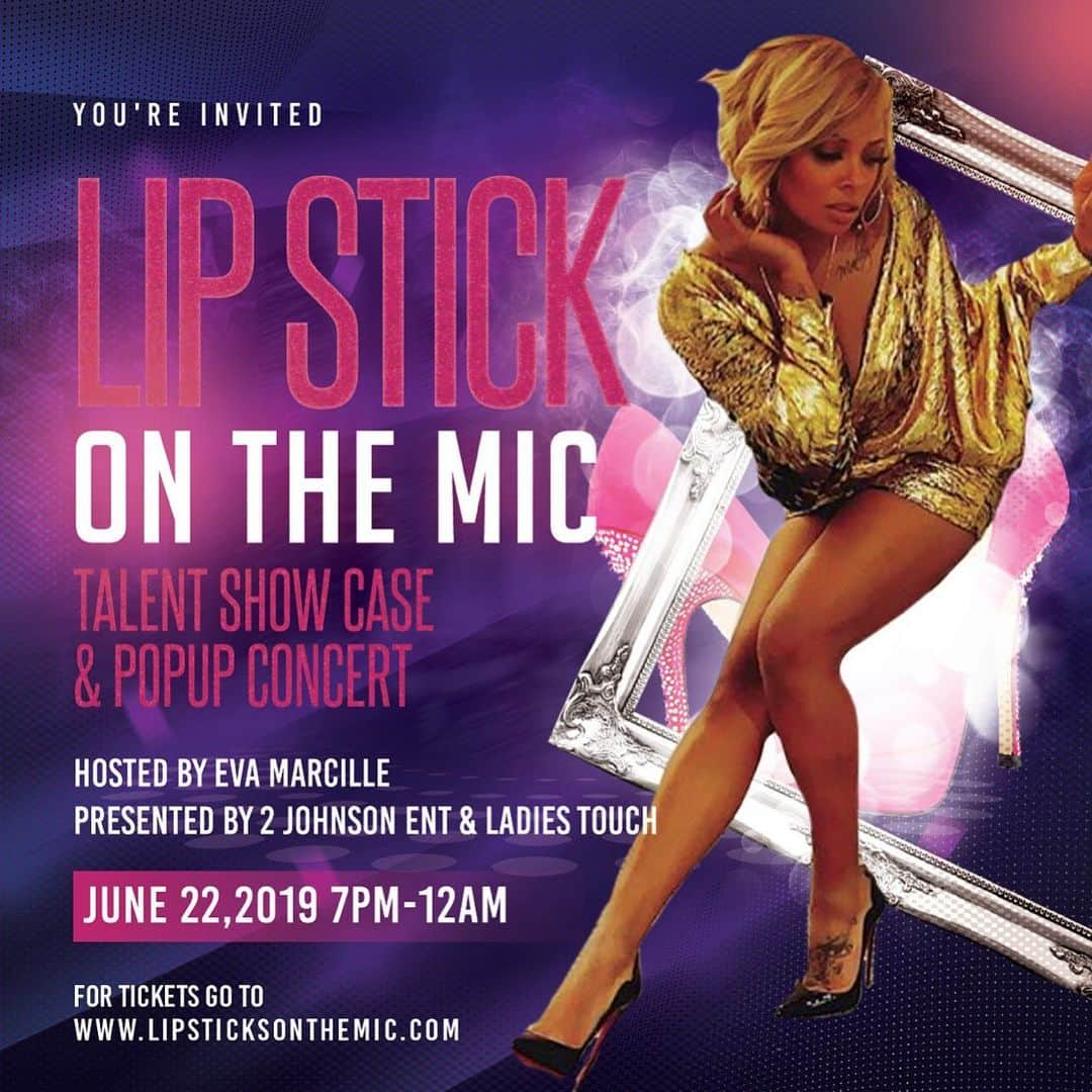 エヴァ・マルセルさんのインスタグラム写真 - (エヴァ・マルセルInstagram)「Excited to be hosting Lip Stick On The Mic June 22, 2019. Get your tickets asap at www/LipSticksOnTheMic.com taking place BET weekend. #LOTM  #LadiesTouch #2JohnsonEnt #BETWeekend」5月16日 4時25分 - evamarcille