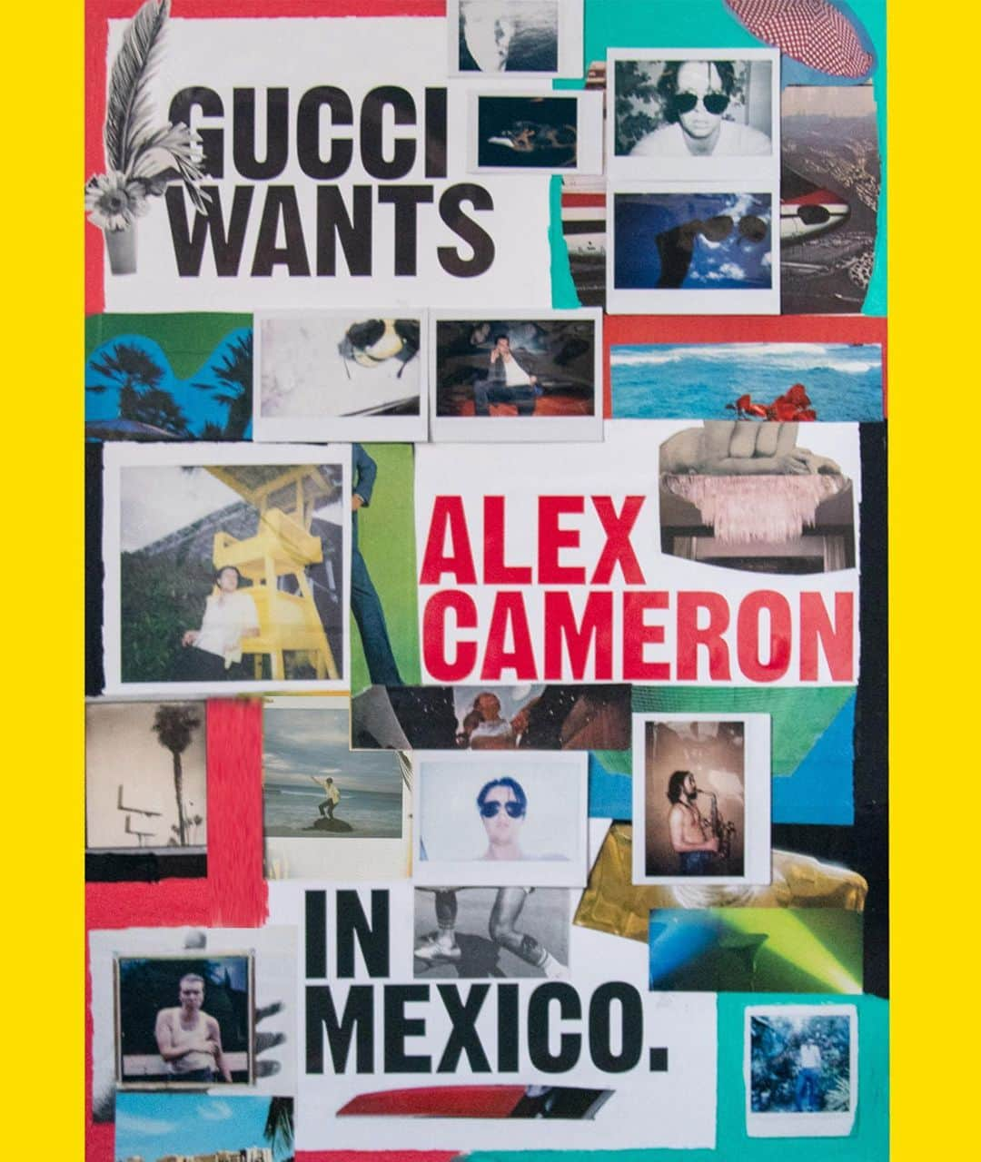 グッチさんのインスタグラム写真 - (グッチInstagram)「Australian singer-songwriter Alex Cameron @alkcm paired up with artist @jemima_jo_kirke, his collaborator and partner, for #GucciGig to create imaginary fan posters begging Alex to tour Mexico, along with graphics from musician @jackladder and pilot and aviator Gucci sunglasses by @alessandro_michele. “A lotta people write to me, telling me ‘come to Mexico.’ I only wish I had the resources and local know-how to put on a show there. I’m gonna get there one day. Until then, I saw this #GucciGig campaign as an opportunity to assure everyone that I want to ‘come to Mexico’ just as much as they want me to. Jemima’s collage keeps my eyes moving in fascinating directions, a feeling similar to traveling the world over multiple times a year.”— @ana_kinsella  Alex Cameron has created ‘Blue Eyes’ a playlist on #Gucci’s new @spotify profile. Discover #GucciEyewear through link in bio.」5月16日 4時51分 - gucci