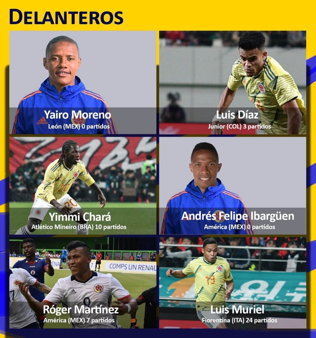 サッカー コロンビア代表チームさんのインスタグラム写真 - (サッカー コロンビア代表チームInstagram)「Estos son los jugadores de la Selección Colombia en la lista provisional de la @copaamerica.  #ListaDe40」5月16日 7時55分 - fcfseleccioncol