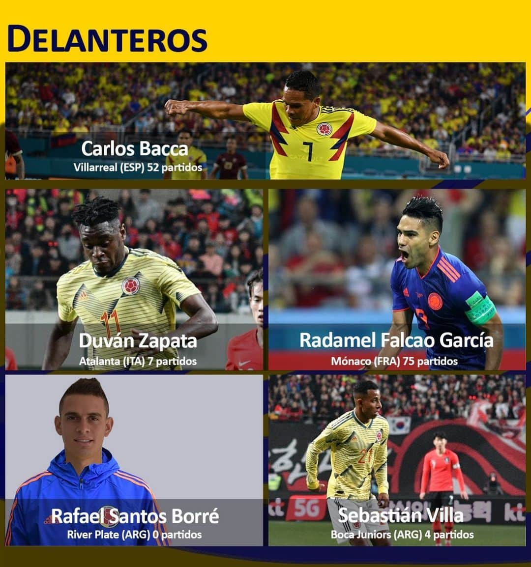 サッカー コロンビア代表チームさんのインスタグラム写真 - (サッカー コロンビア代表チームInstagram)「Estos son los jugadores de la Selección Colombia en la lista provisional de la @copaamerica.  #ListaDe40」5月16日 7時55分 - fcfseleccioncol