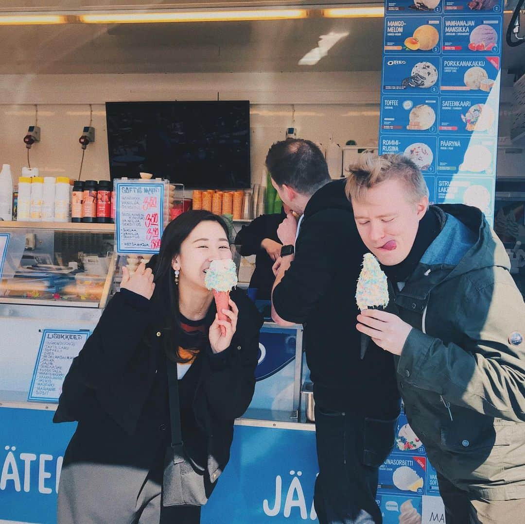 名倉七海さんのインスタグラム写真 - (名倉七海Instagram)「. . ice cream time🍦 Daniel's Recommendation! . #fingersoft #icecreamtime #big #sweet #oulu #visitoulu .」5月16日 14時26分 - nanaminagura