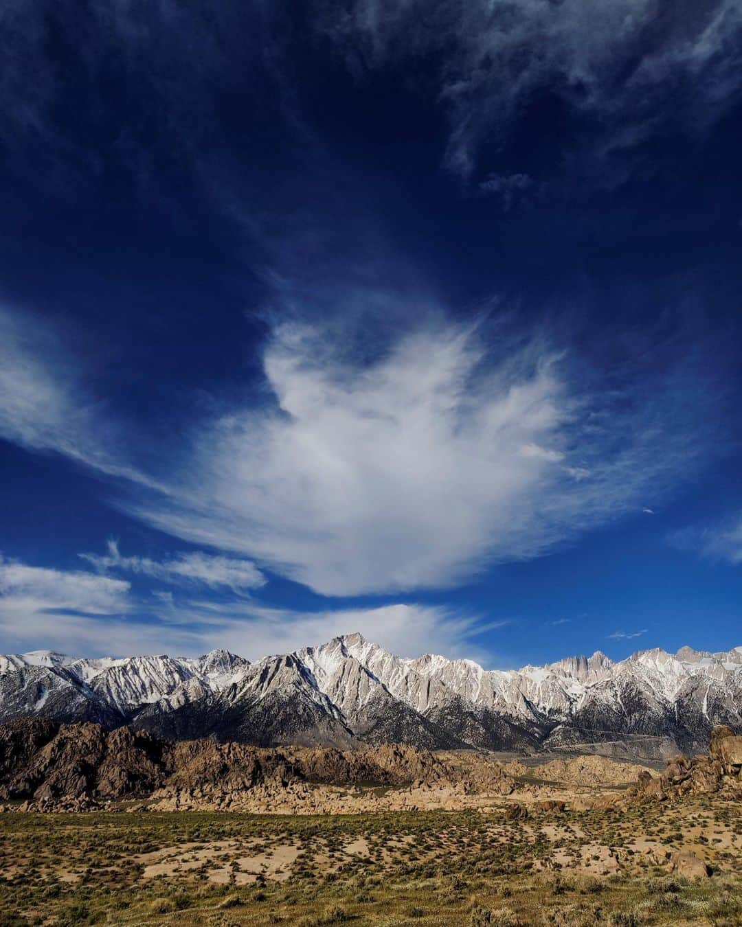 National Geographic Travelさんのインスタグラム写真 - (National Geographic TravelInstagram)「Photo by @andy_bardon // Sponsored by @OnePlus // Spring conditions persist in the high peaks of the Sierra Nevada in California. This 400-mile-long mountain range hosts a lifetime of exploration and won my heart many years ago. Hiking, climbing, skiing, or fishing—there's just so much to do in this gem of a landscape. On a recent road trip, I woke up beneath these mountains and knew I'd spend a few hours making photos. Just as I was packing up to head out, a bunch of clouds rolled through the landscape creating a much more dynamic sky and a more interesting photograph. // Inspired by Nature presents the beauty of our natural world through the eyes of three leading National Geographic photographers and the lens of the new OnePlus 7 Pro. #ShotonOnePlus」5月17日 1時04分 - natgeotravel