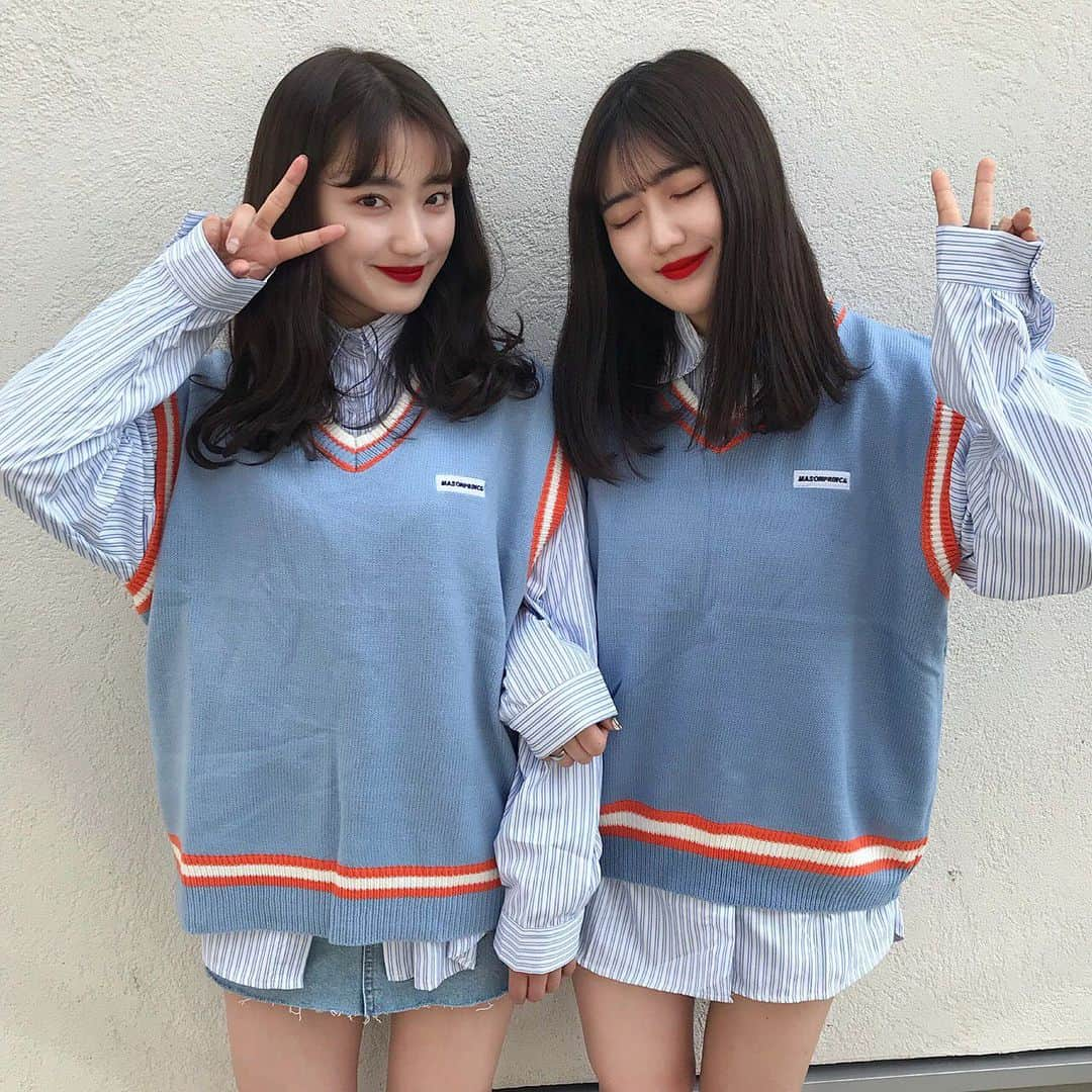 河﨑莉奈さんのインスタグラム写真 - (河﨑莉奈Instagram)「자매룩💙🧡💙🧡 @krex_official」5月16日 20時15分 - rinya5588