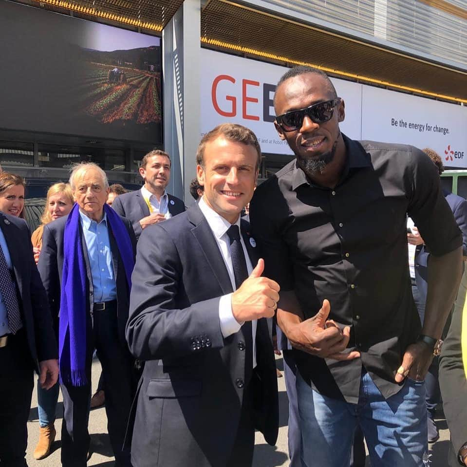 ウサイン・ボルトさんのインスタグラム写真 - (ウサイン・ボルトInstagram)「Pleasure meeting French President @emmanuelmacron 🇯🇲🇫🇷」5月16日 21時21分 - usainbolt