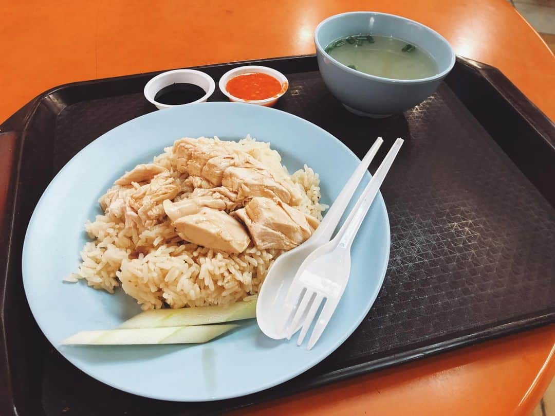 momo8631さんのインスタグラム写真 - (momo8631Instagram)「2019.05.16 #momo8631travel シンガポールといえば、ホーカーズでの食事！ #maxwellfoodcentre で#阿仔海南鶏飯 のチキンライスを。 蒸し暑い空間で食べるチキンライスも雰囲気があってよかったです😋 ..... #travel #photography #food #delicious #chickenrice #シンガポール #チキンライス #ホーカーズ #旅 #ブログも更新したよ」5月16日 21時53分 - momo8631