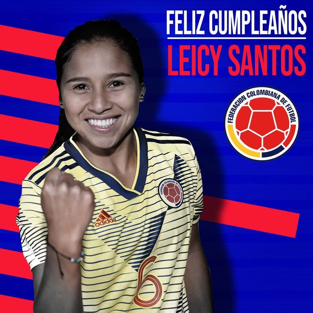 サッカー コロンビア代表チームのインスタグラム：「‪Feliz cumpleaños #️⃣2️⃣3️⃣ para @leicysantos10. ¡Que pases un día maravilloso! 🎂💥‬」