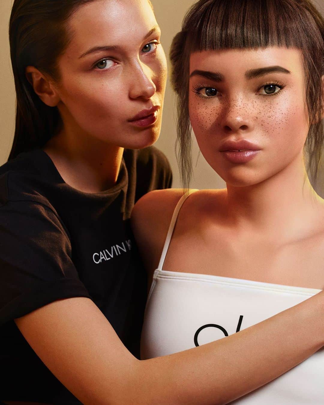 Calvin Kleinさんのインスタグラム写真 - (Calvin KleinInstagram)「“I think being vulnerable makes you more truthful with yourself,” — #BellaHadid, pictured with 19-year-old robot #LilMiquela ⠀⠀⠀⠀⠀⠀⠀⠀⠀⠀⠀⠀⠀⠀⠀⠀⠀⠀⠀⠀⠀⠀⠀⠀⠀⠀⠀⠀⠀⠀⠀⠀⠀⠀⠀ Shot by @mario_sorrenti ⠀⠀⠀⠀⠀⠀⠀⠀⠀⠀⠀⠀⠀⠀⠀⠀⠀⠀⠀⠀⠀⠀⠀⠀⠀⠀⠀ #MYTRUTH #MYCALVINS ⠀⠀⠀⠀⠀⠀⠀⠀⠀⠀⠀⠀⠀⠀⠀⠀⠀⠀⠀⠀⠀⠀⠀⠀⠀⠀⠀ ⠀⠀⠀⠀⠀⠀⠀⠀⠀⠀⠀⠀⠀⠀⠀⠀⠀⠀⠀⠀⠀⠀⠀⠀⠀⠀⠀ Shop @BellaHadid and @lilmiquela’s looks at calvinklein.com/mycalvins: Cotton Cropped T-Shirt (US and EU Only) CK Retro Swimsuit (Global)」5月16日 23時07分 - calvinklein