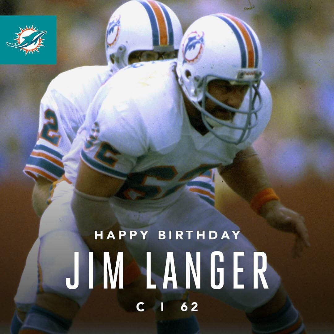 マイアミ・ドルフィンズさんのインスタグラム写真 - (マイアミ・ドルフィンズInstagram)「Happy Birthday to @profootballhof center, Jim Langer!」5月16日 23時14分 - miamidolphins