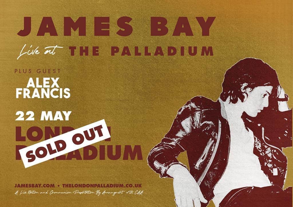 ジェームズ・ベイさんのインスタグラム写真 - (ジェームズ・ベイInstagram)「Family affair! The London Palladium show is nearly here and I’m proud to announce that my bro @alexfrancismusic will be opening! Make sure you get down early to see him play! X」5月16日 23時46分 - jamesbaymusic