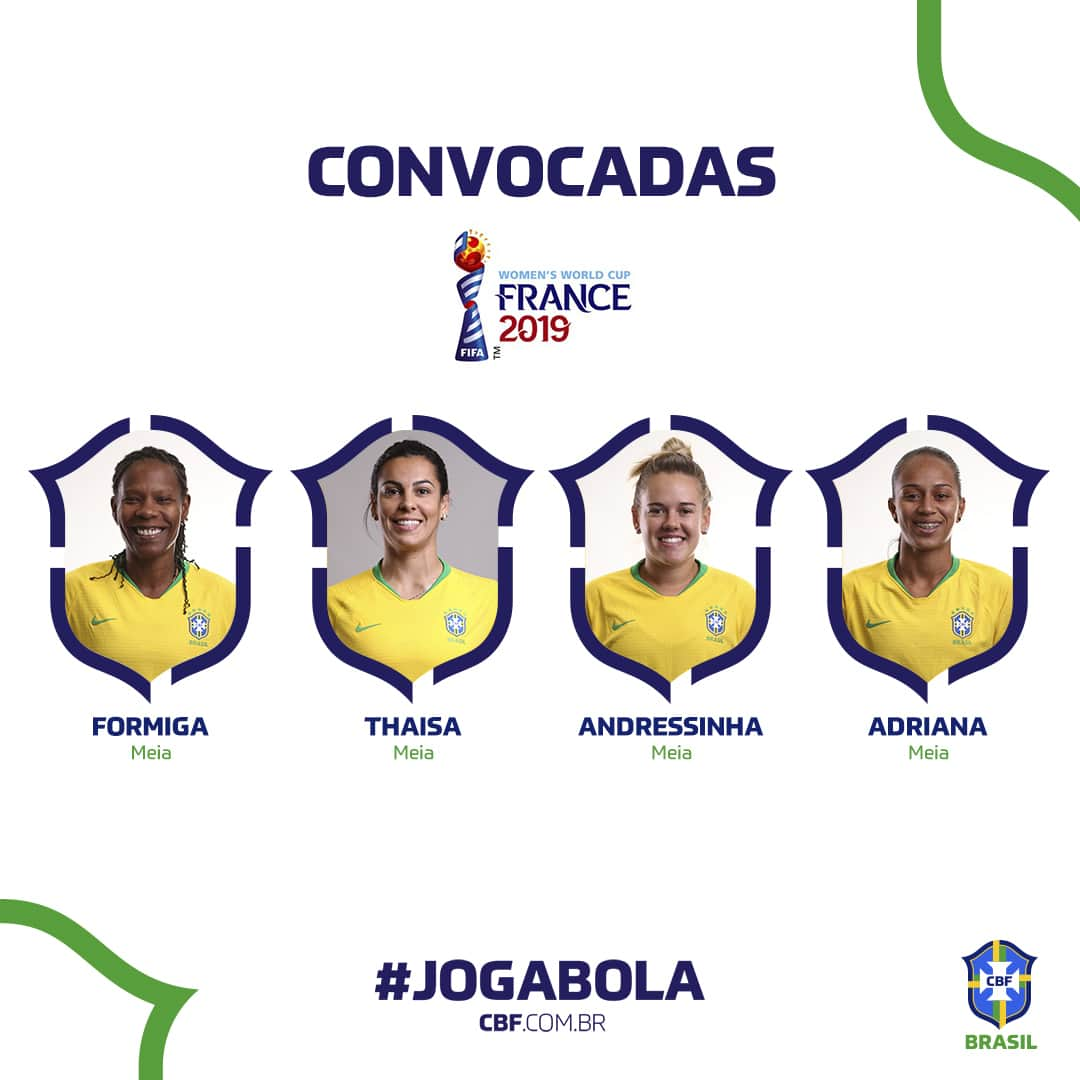 サッカー ブラジル代表チームさんのインスタグラム写真 - (サッカー ブラジル代表チームInstagram)「A #SeleçãoFeminina já está convocada para a Copa do Mundo da França! ⠀ Hora de conferir novamente a lista! ⚽🇧🇷 ⠀ #GuerreirasdoBrasil #JogaBola」5月16日 23時50分 - cbf_futebol