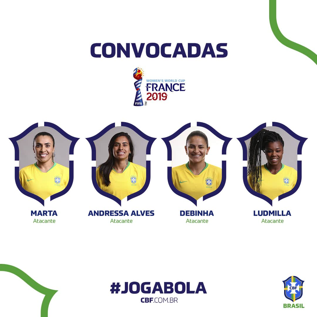 サッカー ブラジル代表チームさんのインスタグラム写真 - (サッカー ブラジル代表チームInstagram)「A #SeleçãoFeminina já está convocada para a Copa do Mundo da França! ⠀ Hora de conferir novamente a lista! ⚽🇧🇷 ⠀ #GuerreirasdoBrasil #JogaBola」5月16日 23時50分 - cbf_futebol