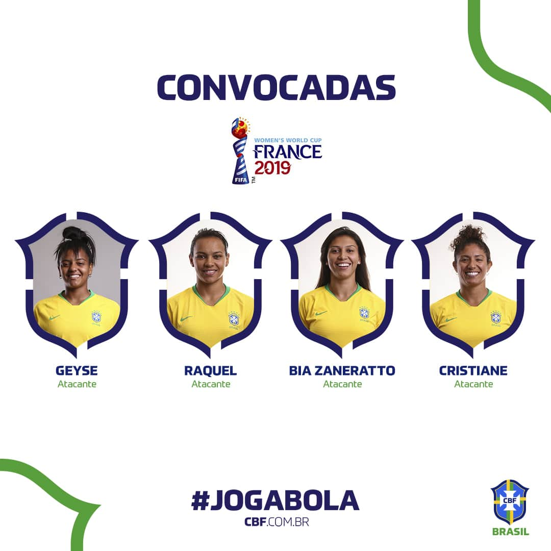 サッカー ブラジル代表チームさんのインスタグラム写真 - (サッカー ブラジル代表チームInstagram)「A #SeleçãoFeminina já está convocada para a Copa do Mundo da França! ⠀ Hora de conferir novamente a lista! ⚽🇧🇷 ⠀ #GuerreirasdoBrasil #JogaBola」5月16日 23時50分 - cbf_futebol