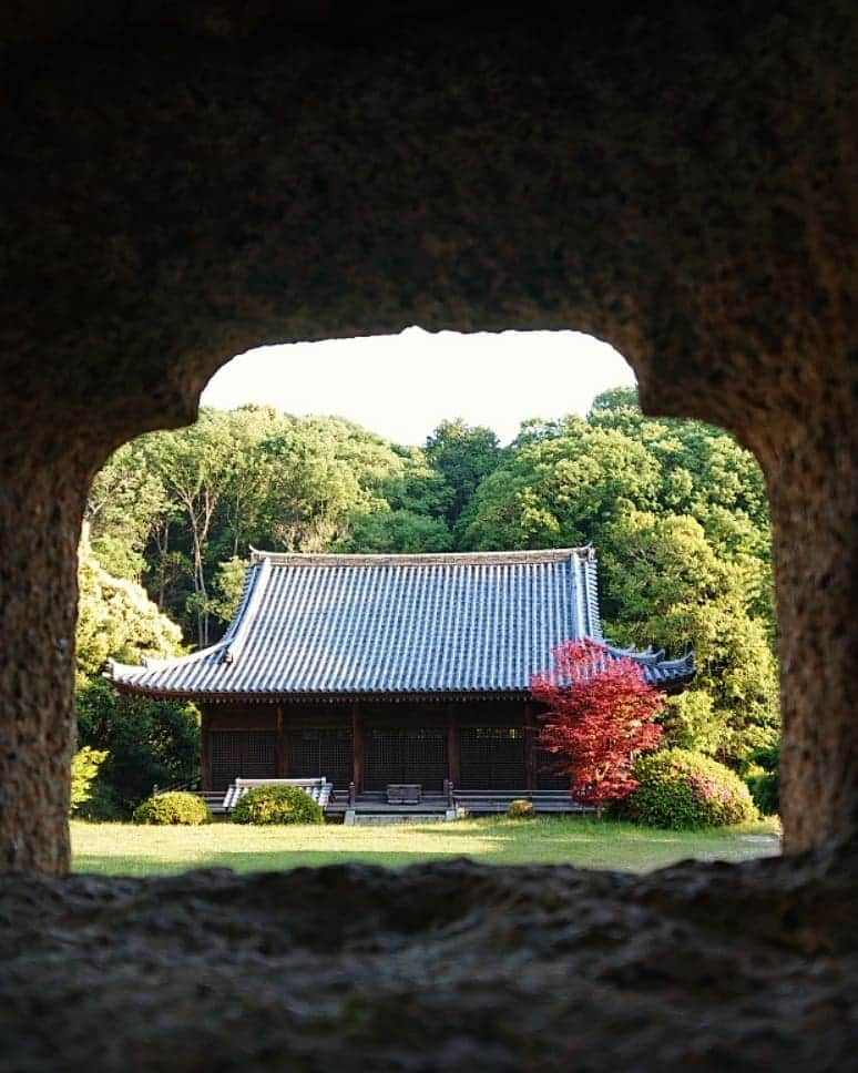 和田益典さんのインスタグラム写真 - (和田益典Instagram)「◆ 如意寺 「壱」 . (備忘録 兼 日記) . 2019/5/11  スマホ撮影 #わだます寺社巡り . . この日は神戸市西区櫨谷町 "谷口" にあるお寺へ。 . 御意(ｷﾞｮｲ)！ではなく . 如意(ﾆｮｲ)！ . . 如意 如意 如意 如意！ . . 嗚呼、また一つ欲球根性バンド版 call & responseのレパートリーが増えましたな。 . . で、この如意如意templeは、グリーンスタジアム神戸から程近い場所にあるんですが、 昨年の今頃この辺の塔巡りをした時にタイムアップで行けなかった場所なので、今回訪れてみることにした次第です。 . . まあまあ狭隘な道を進み、長閑な田園風景～少し山間に入ったとこで山門(仁王門)と相対する。 . とりあえず門は後程ということで… 更に進むと、僅かな駐車スペースと味のあるお堂が見えてくる。 . 懸造りの付いてる此のお堂は「文殊堂」といい、国指定重要文化財。 【１～６枚目】 . 進むと文殊堂の軒先から三重塔が出現。 . 雲一つ無い超快晴の西摂。 . 訪問した時間が夕刻だったので、三重塔は西陽を受けて絶好の撮影環境でした。(塔は別で載せます) . 逆に対面にある阿弥陀堂はスーパー逆光で、撮るのバリムズ！ 苦笑 【７～８枚目】 . 阿弥陀堂も国指定重要文化財です。 . . 本堂は老朽化で傾いたので戦後に撤去されたようで、土台と礎石が残るのみ。 . ストーリーにも上げましたが、文殊堂を石燈籠の火袋越しに撮ったり、翫玉院の山門をフレームにして塔を狙ったりして、撮り寺を存分に楽しみましたよ。 . 人が居ないので自由に撮れたのが良かった。 . かれこれ一時間は居ったかな。 . . 最後に仁王門。 【９～10枚目】 . ここの仁王さんは、塑像(まあ云うところの粘土)なのですが、剥離が激しく、本気で怖い顔だったので、撮ったけど載せません！苦笑 . . 着いた時点で既に夕刻だったので、今回はこのお寺のみで終了。 . 塔の写真は、また後日に別で載せようと思います。 . 元々この日は団に呼ばれてたので、試合後の皆と合流することに。 . . . #如意寺 #重文 #文殊堂 #阿弥陀堂 #仁王門 #門 #翫玉院 #お寺 #寺 #寺院 #仏閣 #重要文化財 #神戸 #新緑 #temple #西区 #櫨谷町 #谷口 #スマホ #建築物 #木造 #wood #green #gate #view #photo #smartphone #kobe #japan . . . 最近 "撮り寺" が再燃してきてるけど、此の手のインスタ上げる度にフォロワー微妙に減ってる気がするね。苦笑 . まぁ関係あらへんけど。笑 . 逆にバンドの動画上げたら微増する。笑 . うむ、ニーズは十分承知だが、あくまで個人で楽しむメインの公開写真集に位置付けてるので、あしからず～(>_<) .」5月17日 0時10分 - masunori_wada