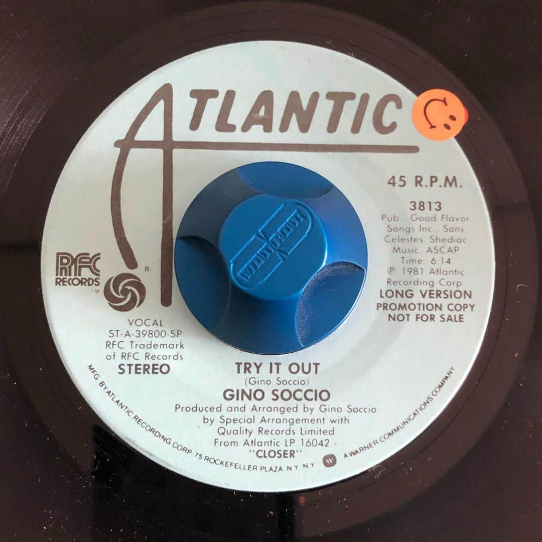 MUROさんのインスタグラム写真 - (MUROInstagram)「TRY IT OUT / GINO SOCCIO #45friday #1981 #atlanticrecords #ginosoccio  #tryitout」5月17日 11時18分 - dj_muro