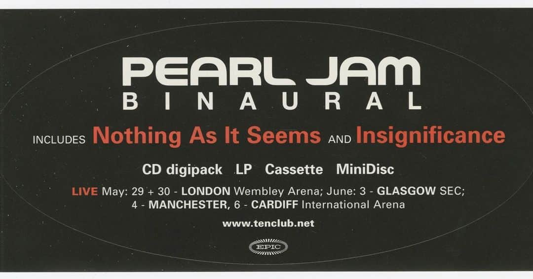 パール・ジャムさんのインスタグラム写真 - (パール・ジャムInstagram)「Today is the 19th anniversary of Binaural. Who has it on MiniDisc? #PJArchives」5月17日 2時12分 - pearljam