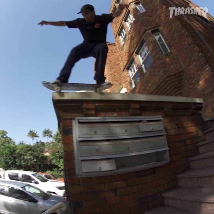 スラッシャーのインスタグラム：「👉🏽 @miltonmartinez in the ‘Scabs for Slabs’ ROUGH CUT on ThrasherMagazine.com 📡 @independenttrucks」