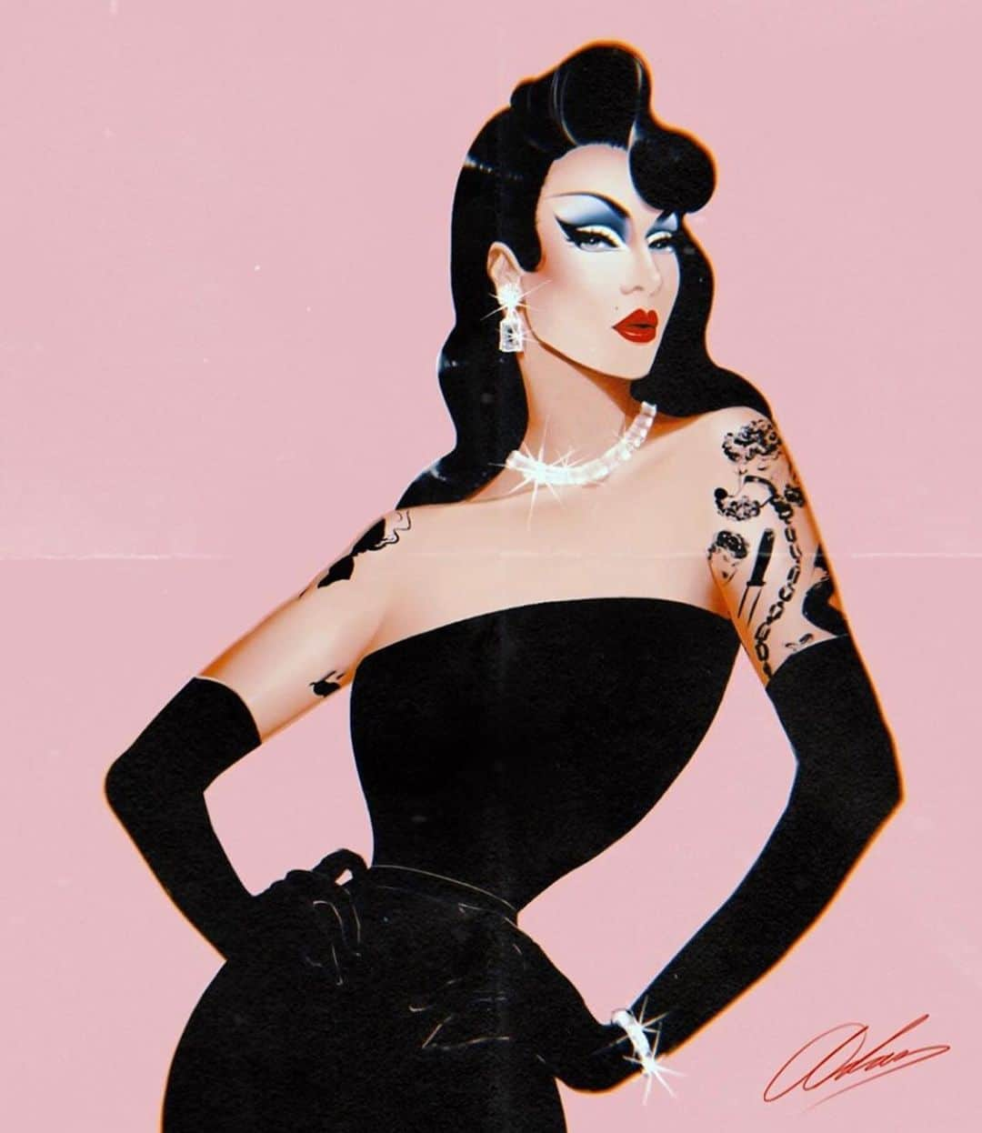 Moschinoさんのインスタグラム写真 - (MoschinoInstagram)「#Repost @adamjohannessons ・・・ ✨⭐️ Swipe for the glove! 🖤🖐🏻 I wouldn’t miss the chance to illustrate the limitlessly chic @violetchachki who couldn’t be more on theme at the Met Gala in her showstopping @moschino glove gown. Full illustration at the end 🖤 #moschino #metcamp @itsjeremyscott #violetchachki #metgala2019」5月17日 5時16分 - moschino