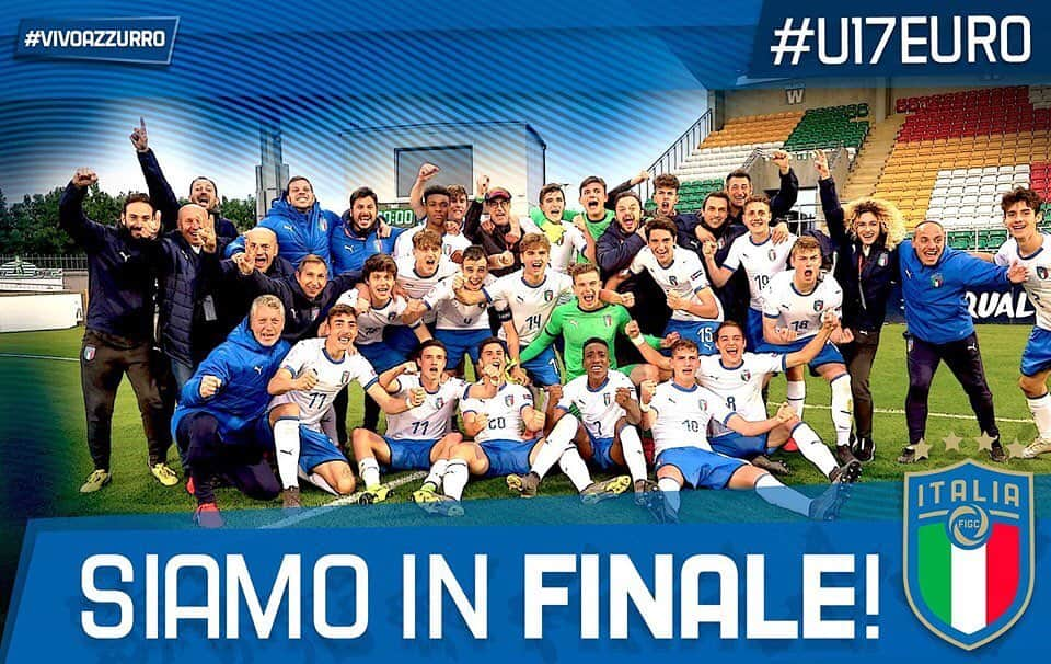 サッカーイタリア代表さんのインスタグラム写真 - (サッカーイタリア代表Instagram)「#U17EURO 🇮🇹 #Azzurrini in FINALE!!!!💪🏻 #Francia 🇫🇷 battuta 2-1. ⚽️#Esposito al 45' e #Udogie all' 81' decidono il match.  Domenica finale per il titolo 🏆 #Europeo 🇪🇺 tra #Italia e #Olanda 🇳🇱! #VivoAzzurro」5月17日 5時21分 - azzurri