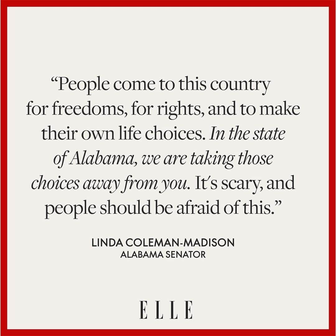 ELLE Magazineさんのインスタグラム写真 - (ELLE MagazineInstagram)「Alabama Senator Linda Coleman-Madison was one of six Democrats and only two women in leadership to vote against the state's new abortion law, which essentially outlaws all abortions, no exceptions for rape or incest. Coleman-Madison spoke to ELLE about the controversial decision made by her overwhelmingly male-dominated state legislature. Link in bio.」5月17日 6時27分 - elleusa