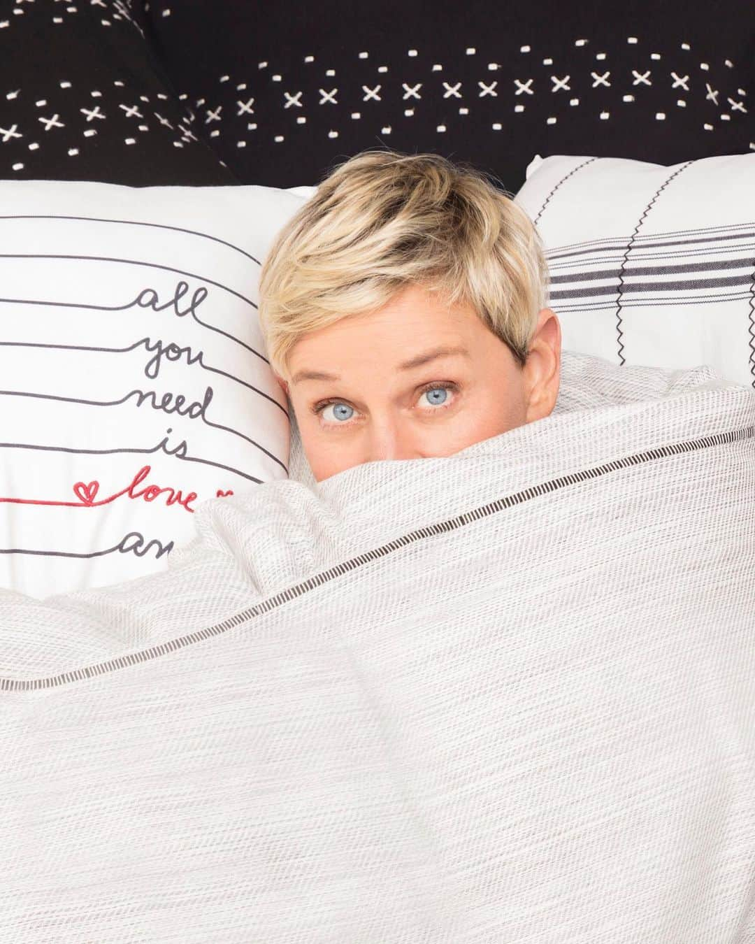 エレン・デジェネレスさんのインスタグラム写真 - (エレン・デジェネレスInstagram)「My new Alta bedding collection at Bed Bath and Beyond is the perfect gift for your bed. It deserves something nice.」5月17日 7時00分 - ellendegeneres