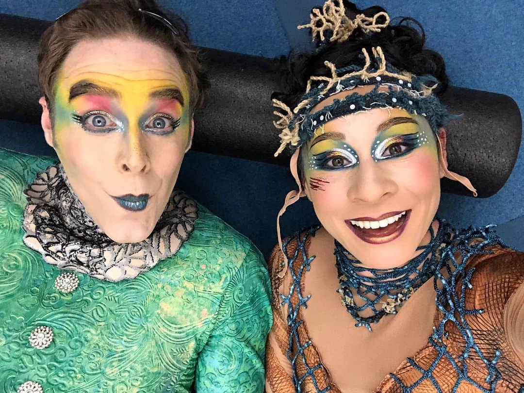 マリッサ・キングのインスタグラム：「So good to have this guy back in the show. You’re the best @reidurbain and the most positive soul I know! #highbarbuddies #timetoflyagain #Alegria #cirquedusoleil」