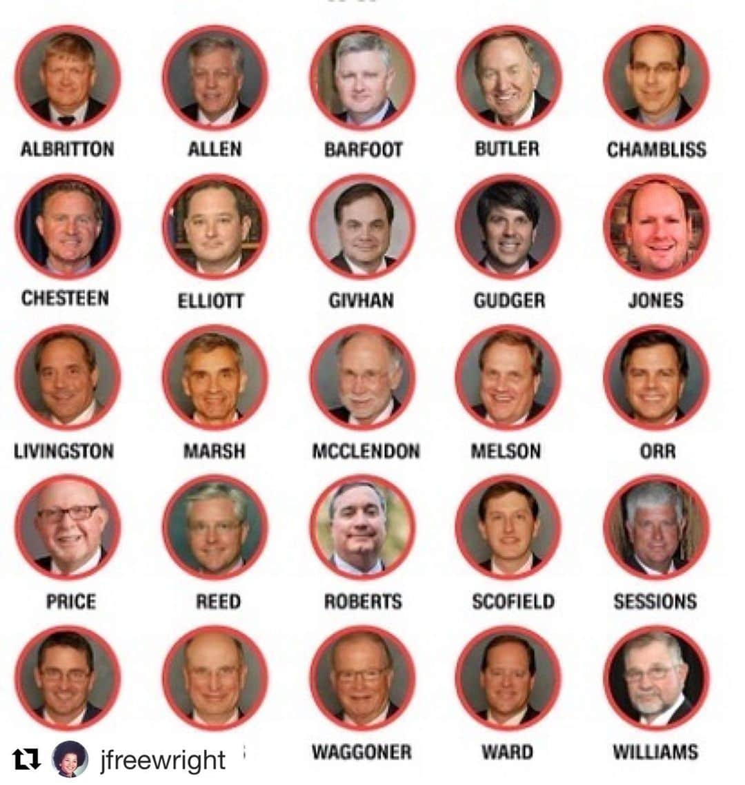 ルーク・ヘムズワースさんのインスタグラム写真 - (ルーク・ヘムズワースInstagram)「#Repost @jfreewright with @repostapp ・・・ Well said mate.  Here are the 25 Republican Alabama state senators trying to criminalize women’s reproductive rights NATIONALLY by challenging Roe v Wade at state level. Some people think politics is boring or useless or depressing or feel that ordinary people have no power in it. Some people even craft complicated self-victimizing theories to justify not getting involved - to justify not voting. These 25 men don’t think that way. If you’re good with them using their worldview, religious beliefs and will to control your choices & freedoms, then lay back and let them do their thing. If you’re not ok with that, keep informed about and fully engaged in politics and encourage everyone you know to do the same. At the very least, vote. Alabama was the state where they cracked John Lewis's skull while he advocated for voting rights for the disenfranchised - others were killed. Power to determine state and national law means that much to those who perpetrated that violence. They were cut from the same cloth as these 25 Republicans. They want you disengaged from the process. They want you to feel powerless. Don’t give in to them. Fight them. Win.」5月17日 8時24分 - hemsworthluke