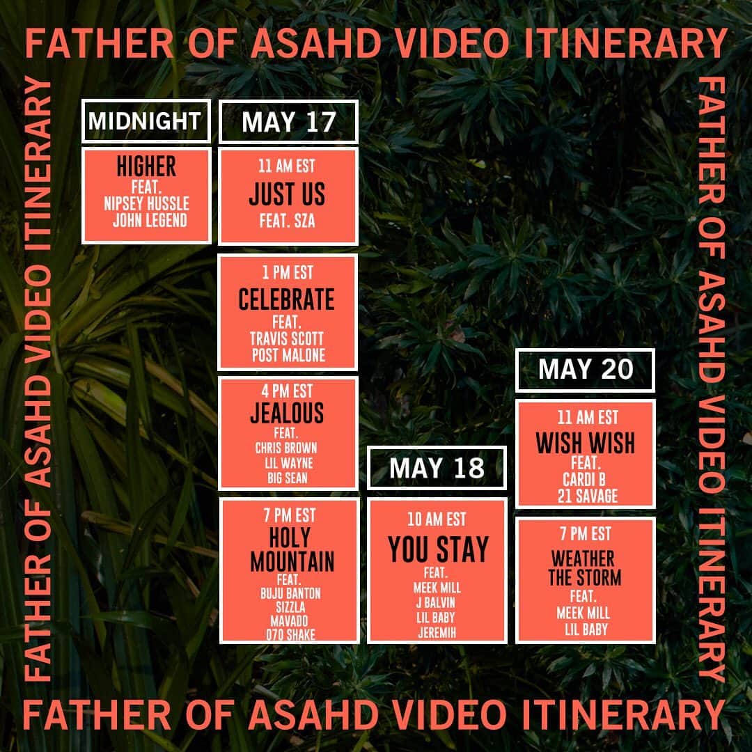 DJキャレドさんのインスタグラム写真 - (DJキャレドInstagram)「#FATHEROFASAHD official music movie itinerary🎥」5月17日 12時05分 - djkhaled