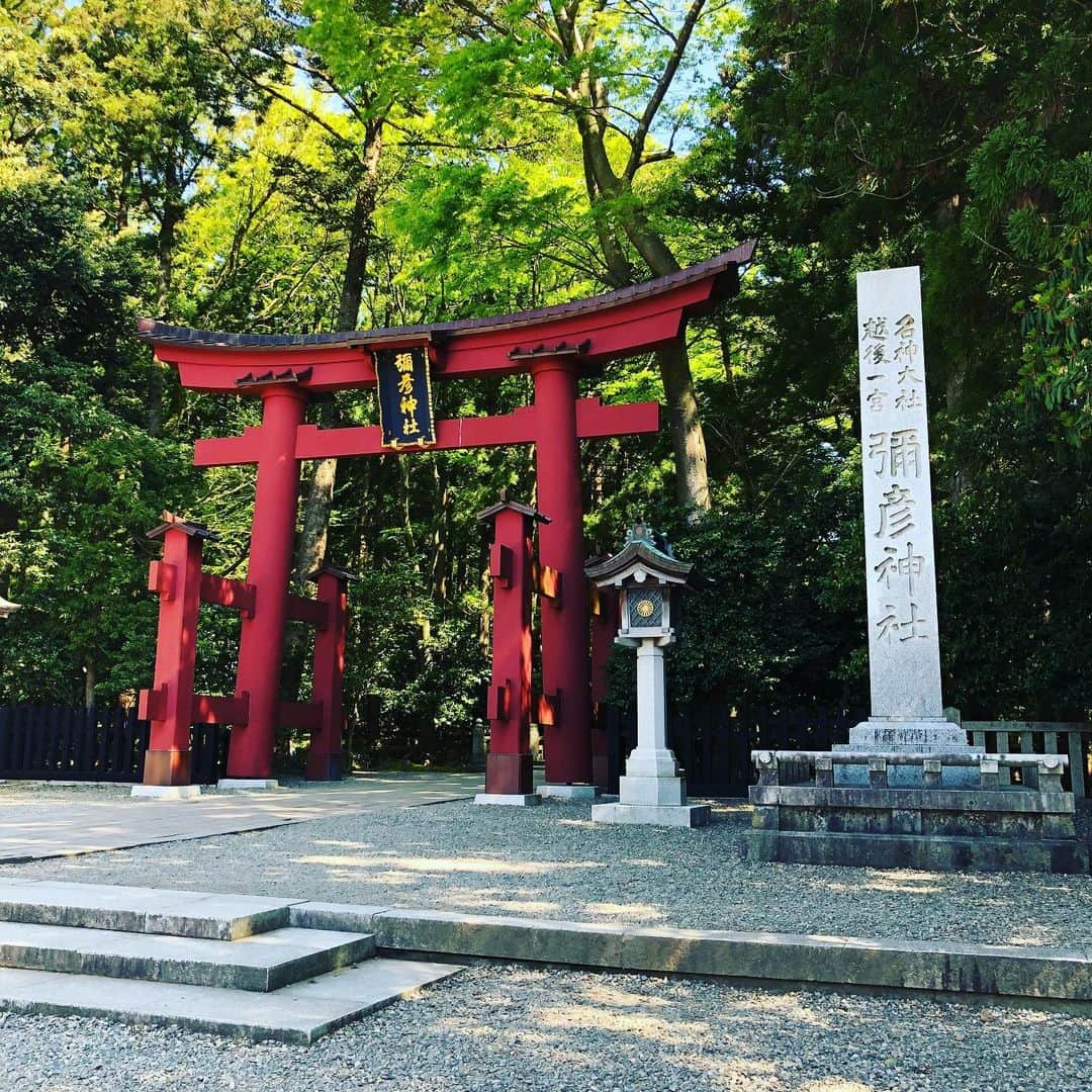 大山恵理乃さんのインスタグラム写真 - (大山恵理乃Instagram)「＊ #新潟 #弥彦神社 ・ ・ ロープウェイで弥彦山山頂へ。 山全体が御神体なパワースポット！ 日本海と佐渡ヶ島を一望。  すっごい景色をいただきました。  コシヒカリお米アイスでさらにパワーチャージ(^^) ・ ・ 鳥居くぐった瞬間 空気が洗練されてて癒し空間。 パワー頂いて頑張るぞー！ ってやつ。 ・ ・ 가길 잘했어！！(^^) ・ ・ #니가타 #야히코신사  #弥彦山 #弥彦山ロープウェイ  #日本海 #佐渡ヶ島が見える  #新潟パワースポット  #お米アイス  #新潟ひとり旅 #女子ひとり旅」5月17日 12時42分 - erino_ohyama