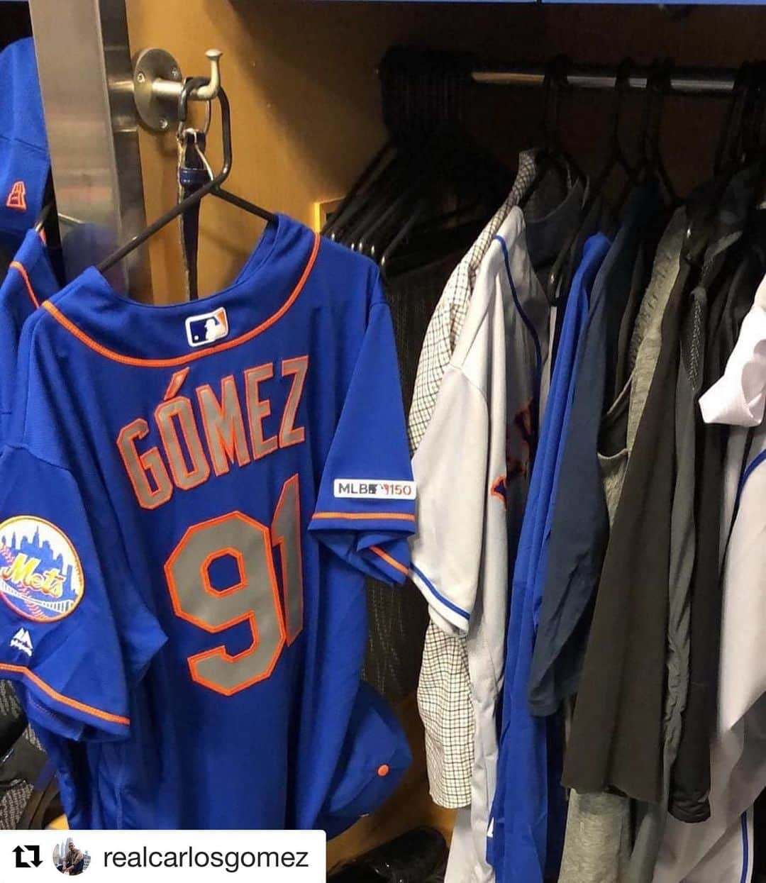 ニューヨーク・メッツさんのインスタグラム写真 - (ニューヨーク・メッツInstagram)「Carlos Gómez is glad to be back in orange and blue. (via @realcarlosgomez) #LGM 🔶️🔷️🔶️🔷️」5月18日 5時55分 - mets