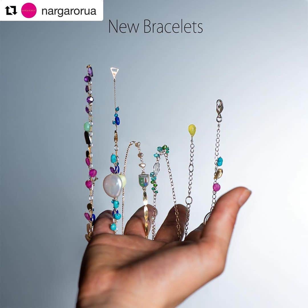 川口花乃子のインスタグラム：「#Repost @nargarorua (@get_repost) ・・・ New Bracelets  Web Shop Start ！！ #nargarorua #auroragran」