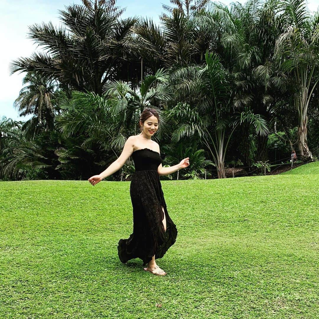 鈴木涼美さんのインスタグラム写真 - (鈴木涼美Instagram)「ローラちゃん気分 Like a "little house on the Prairie". #singaporebotanicgarden #singapore #botanicgarden #parkinthecity #blackdress #summerdays #sunnyday #sundress」5月17日 22時20分 - suzumisuzuki