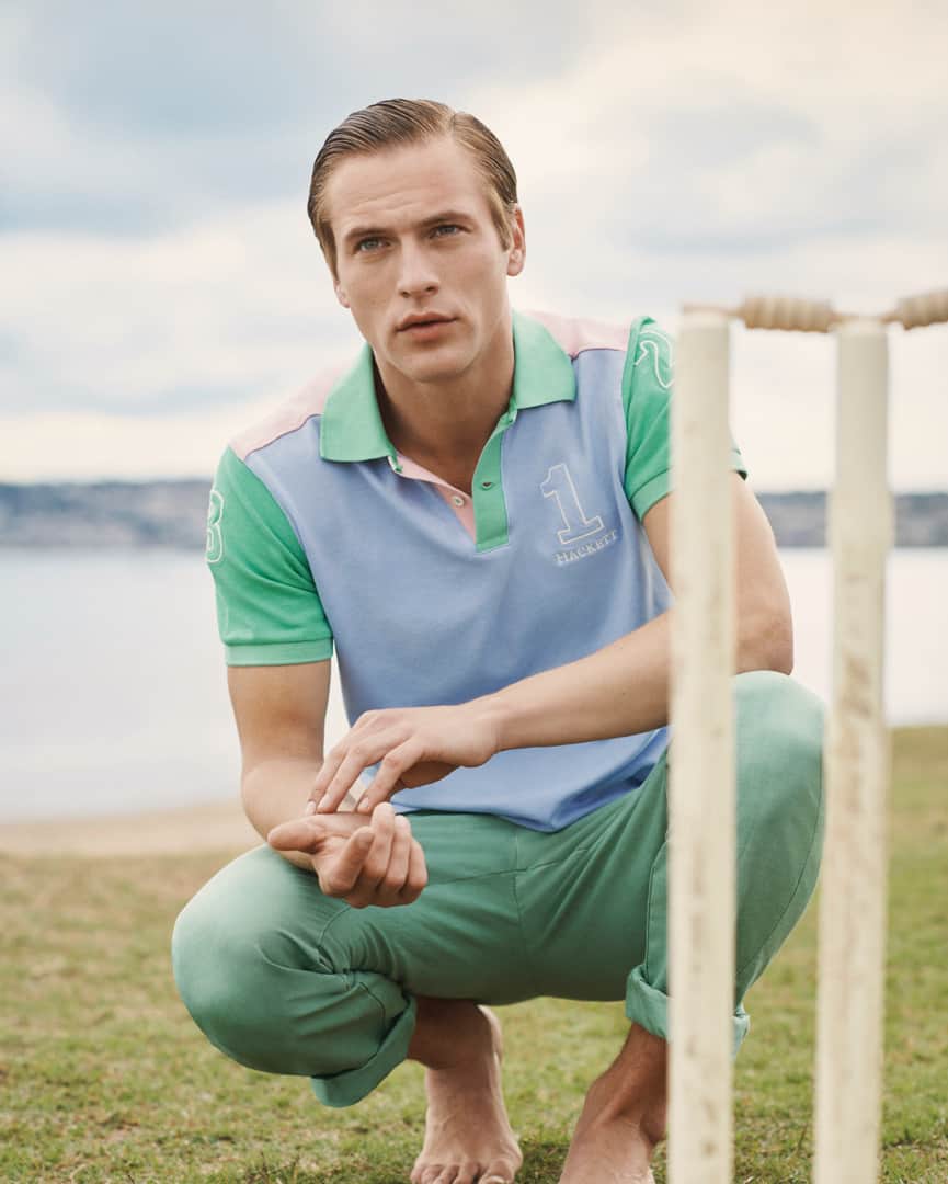 ハケットのインスタグラム：「Introduce soft colours and vintage vibes into your wardrobe with the archive polo shirt. Tap to shop. #Hackett」