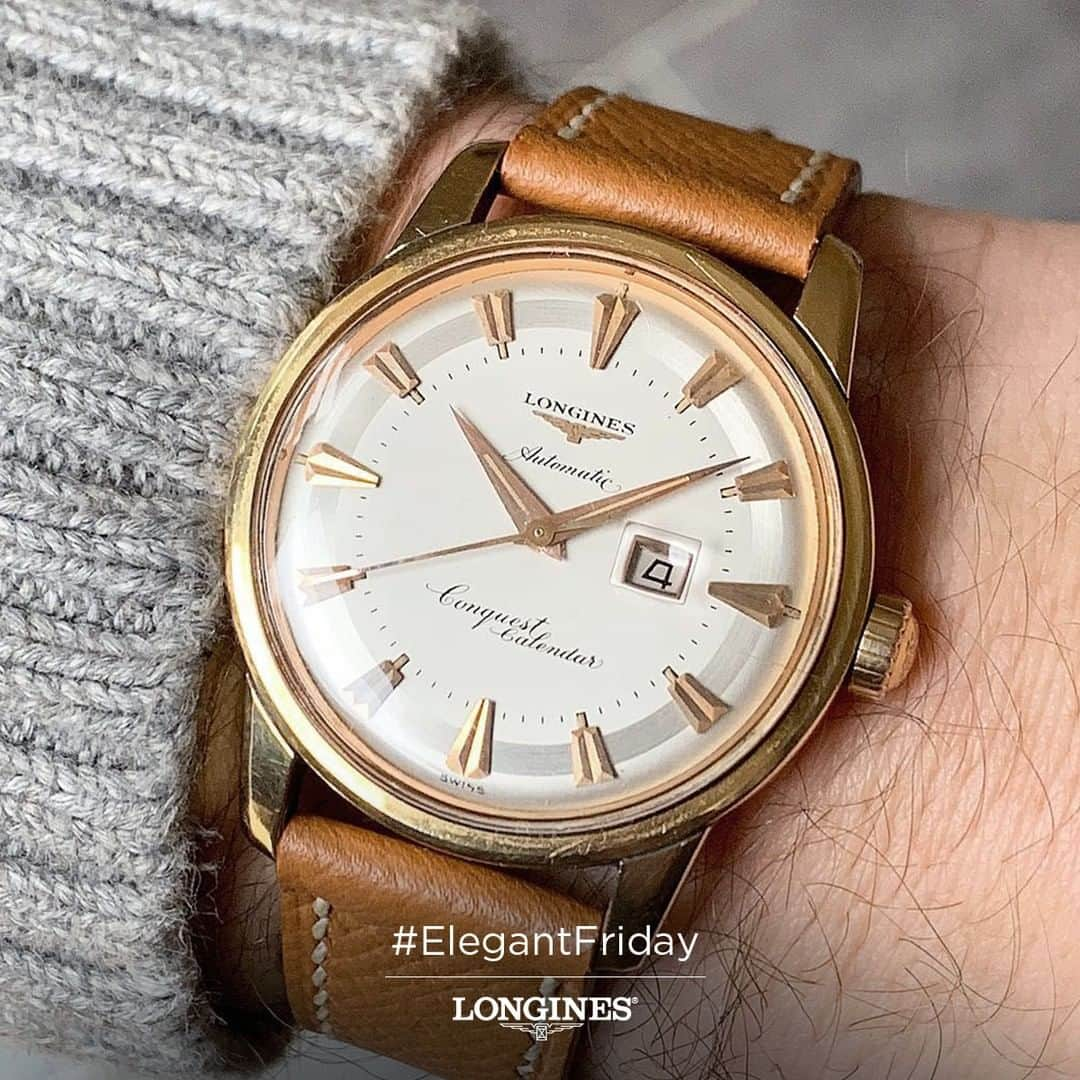 ロンジンさんのインスタグラム写真 - (ロンジンInstagram)「Thanks to @vintagelongines for sharing this nice shot of your #Longines Conquest reference 9005, which was originally delivered to Spain on the 27th of August, 1959. #ElegantFriday #LonginesConquest #EleganceisanAttitude」5月17日 23時00分 - longines