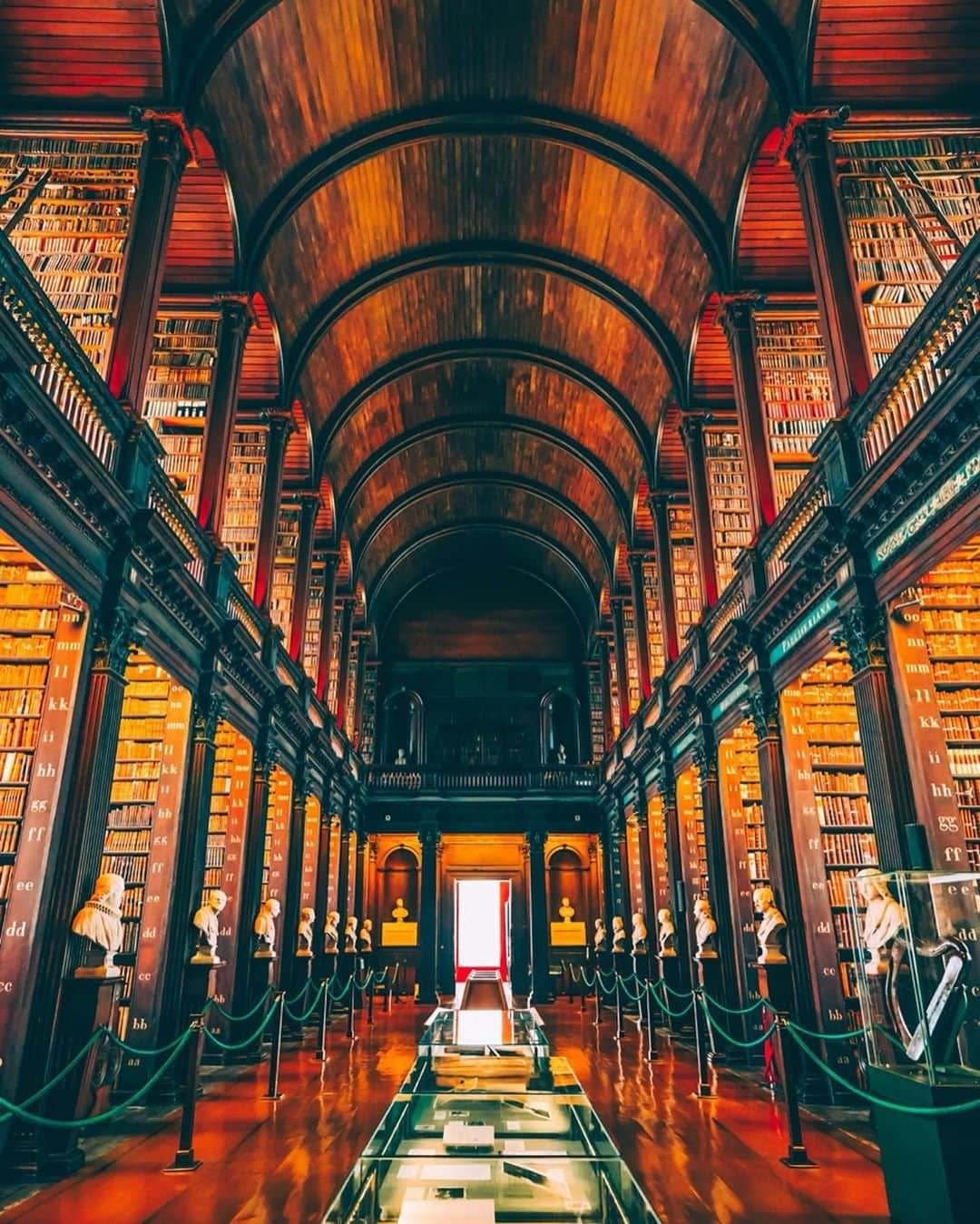 Travel + Leisureさんのインスタグラム写真 - (Travel + LeisureInstagram)「Underneath the vaulted ceilings of the largest library in Ireland are multiple marble busts of famous authors and over six million volumes. Read about this magical library that's practically lifted from the pages of Harry Potter at our link in bio! #tlpicks courtesy of @mary_quincy」5月17日 23時08分 - travelandleisure